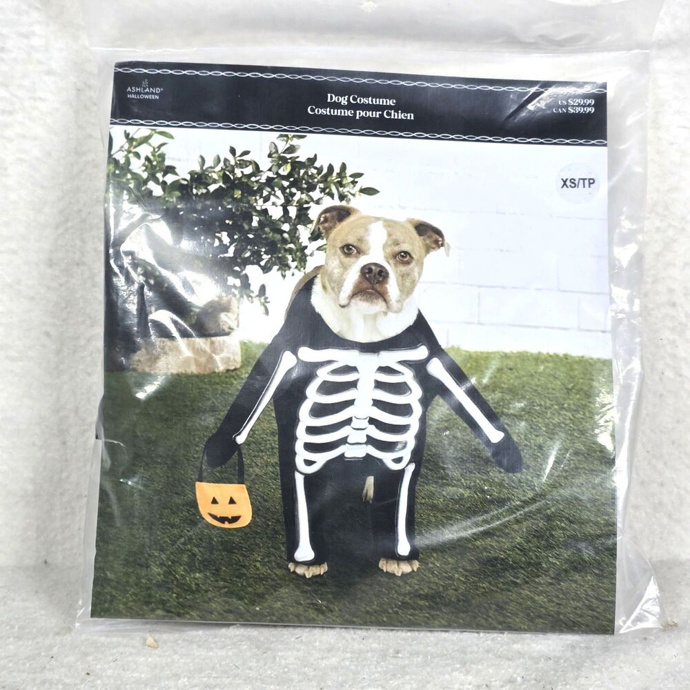 Ashland Dog or Cat Pet Costume Skeleton XS NEW